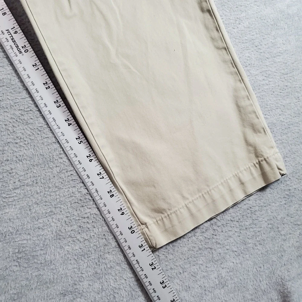 Banana Republic Men Pants 38x32 Beige‎ Straight Fit Gavin Chino Slash Pockets